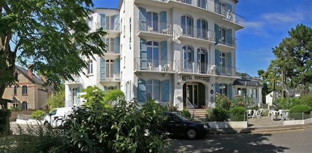 Main façade of La Concorde Hotel in La Baule, south part of Brittany